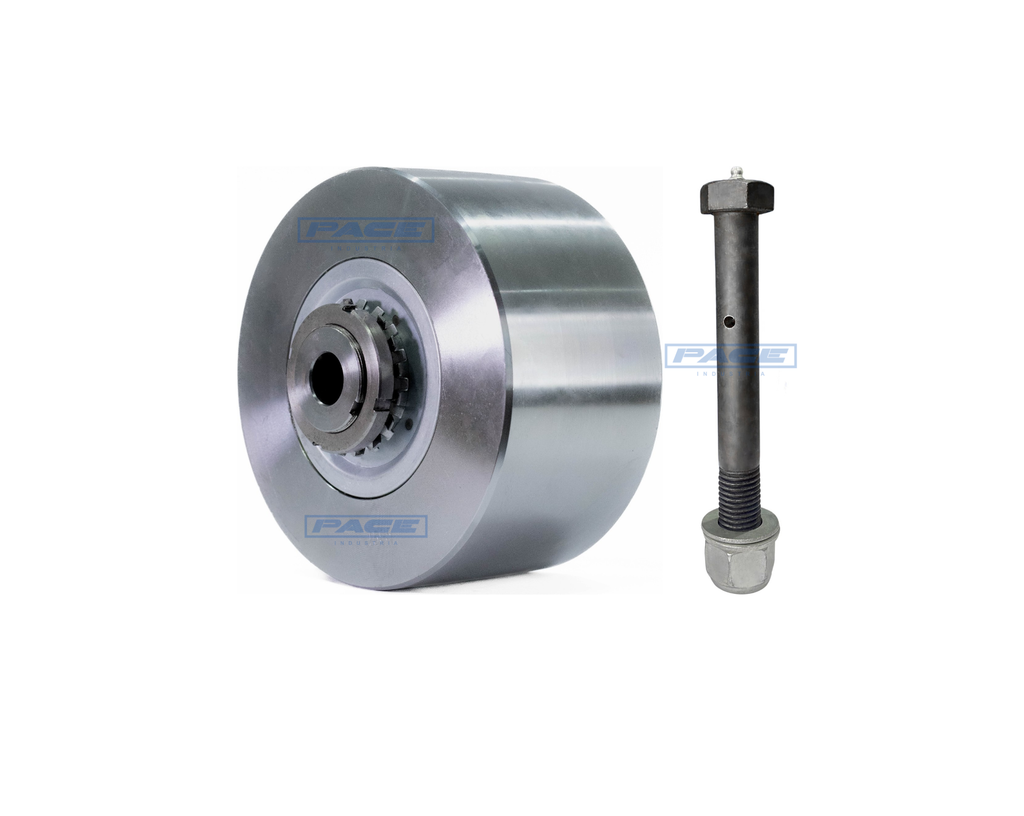 Conj. Rolete De Apoio Ø200x103x24mm + Pino Para Caminhão Betoneira Liebherr / Siti
